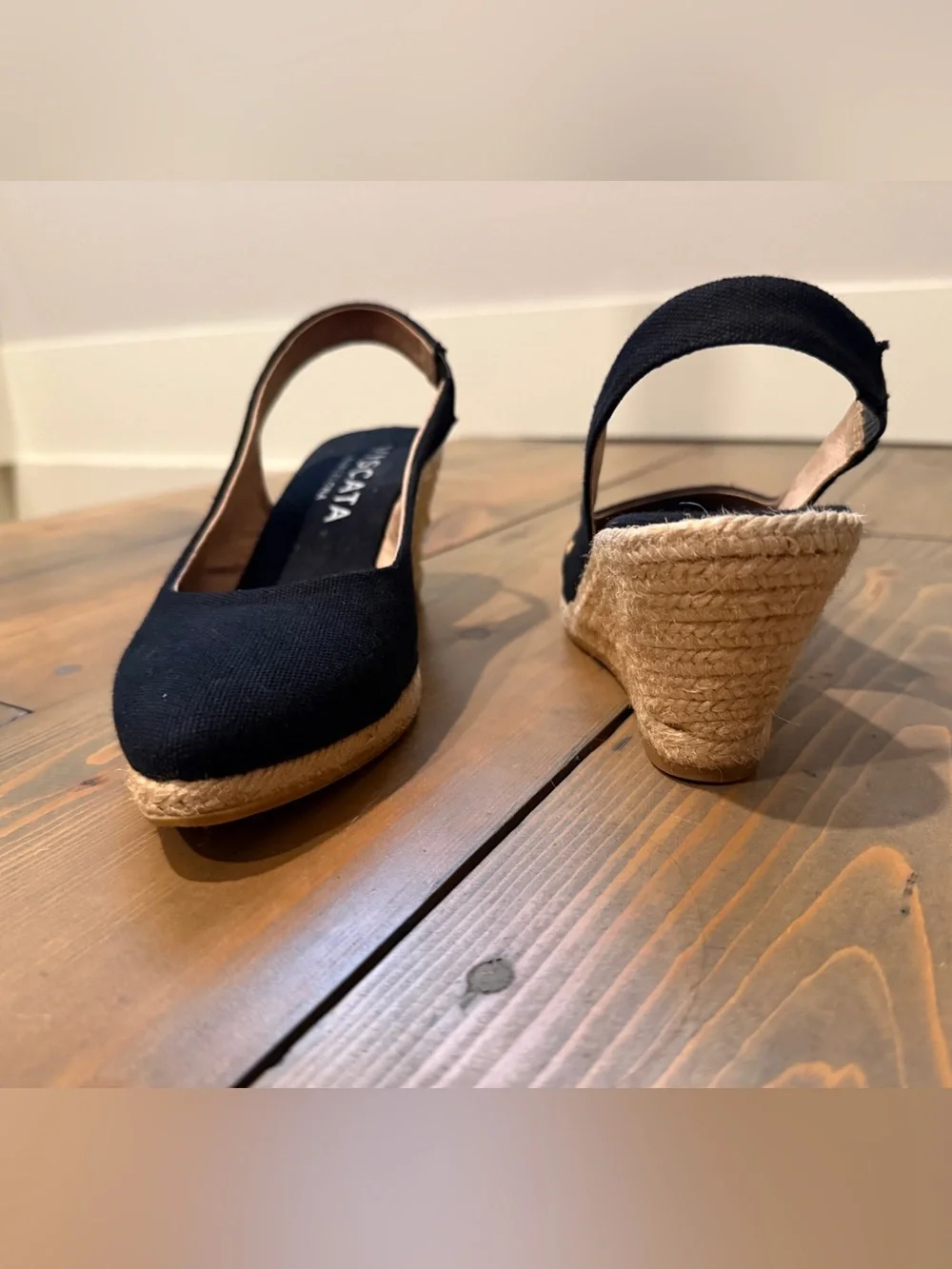 Viscata Barcelona Black Espadrille Wedge